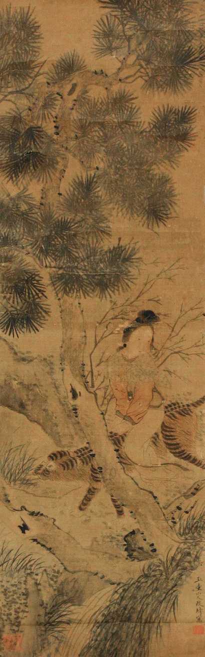 改琦（款） 仕女 立轴